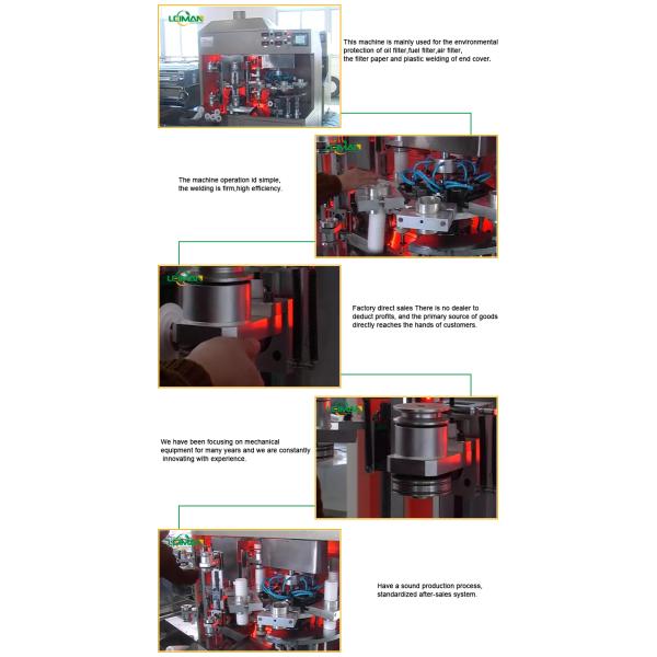 ECO Filter Rotary Glueless Welding Heat Plating Machine Full Auto