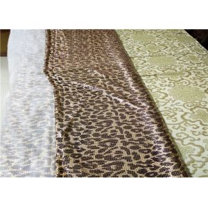 Buy cheap Fashionable Metallic Mesh Fabric / Leopard Aluminum Sequin Fabric CE Approved product