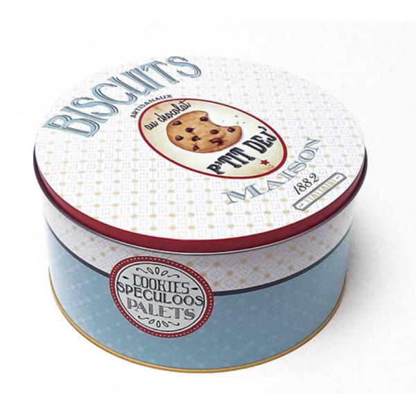 CMYK Square Biscuit Tin Box With Lid Food Storage Container