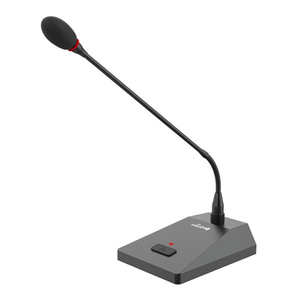 HUAIN Wired Removable Base 3 Pin Table Condenser Gooseneck Microphone