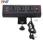 Clamp on conference table movable table power socket outlet