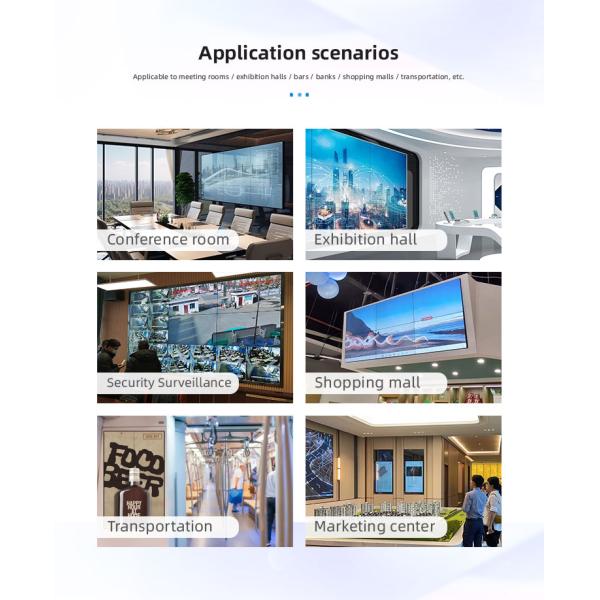 85-Inch LCD Video Wall Monitor Advertising Display Narrow Bezel 2x3 3x3 Panels Mulit Splicing Screens Lcd Video Wall