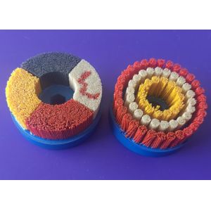 Engineered Custom CNC Deburring Brushes , Ceramic Disc Metal Processing Brushes