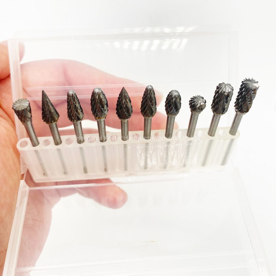Sf5-NF Aluma Cut Carbide Rotary Burr File for Aluminum 1/4 Inch Shank Die Grinders Tree Shape Radius End Burr