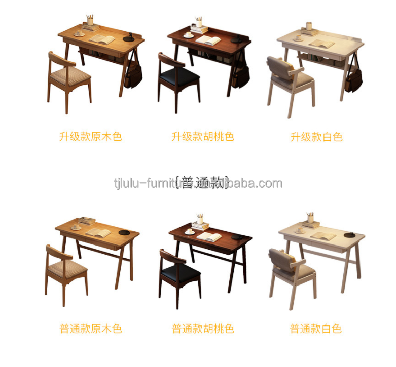 Wooden Nordic Art Assurance Customized Practical Study Desk Laptop Table for Home Office