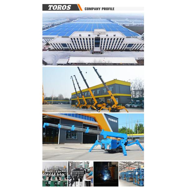 Span 16.8m Narrow Space Spider Crane For Construction And Industrial Applications