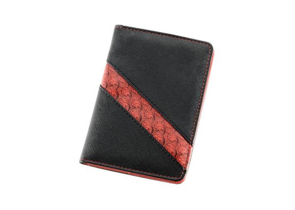 Quality Black Travel Passport Holder personalized Cross Pattern PU leather for sale