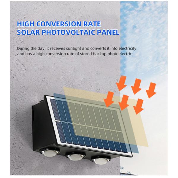 Smart Solar Wall Light IP65 Motion Sensor Wall Light Adjustable Brightness