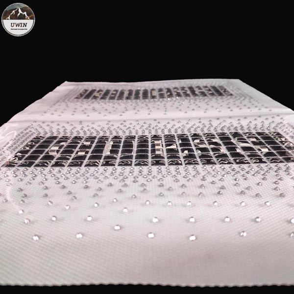 White Rhinestone Custom Shirt Patches , GUESS Letter Patches For Clothes