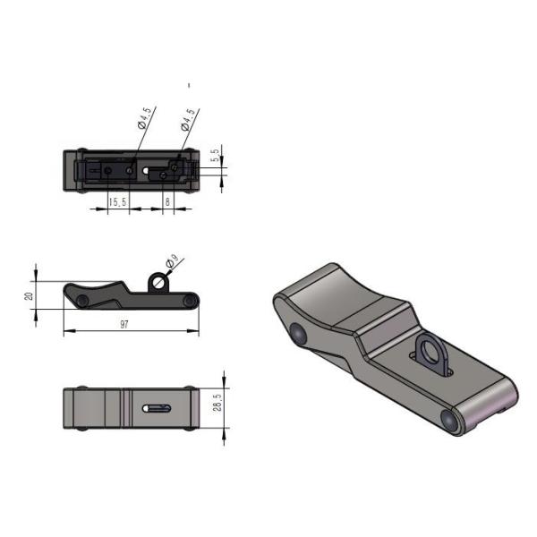 DK091-G2 rubber draw latches, draw latch, toggle latch