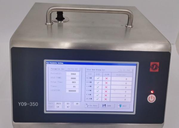 Quality Pharma Cleanroom Y09-350 Laser Air Particle Counter 50LPM 80W for sale