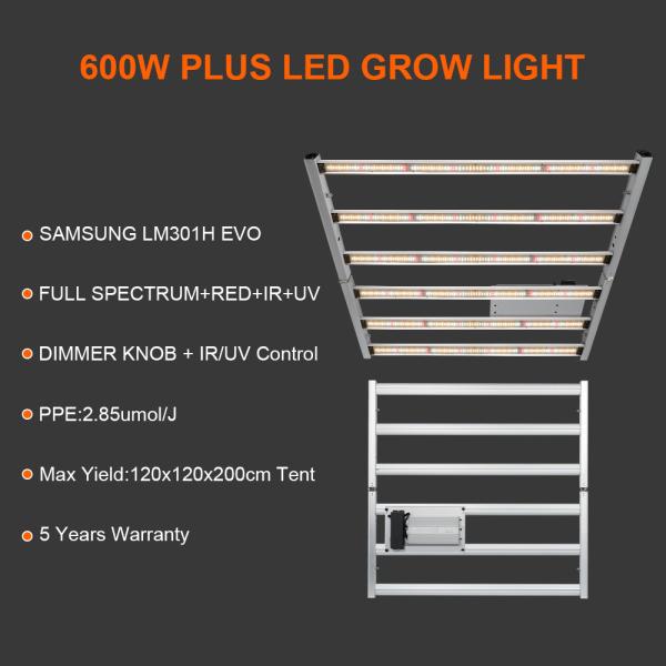 BAVAGREEN 4x4 Growbox Kit 600W Samsung LM301H EVO LED Grow Light 120X120CM Growzelt with Smart Ventilation System