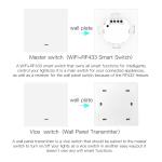 1 2 3 4 Gang Smart Light Push Button Switch With Remote Tuya Remote Control Home