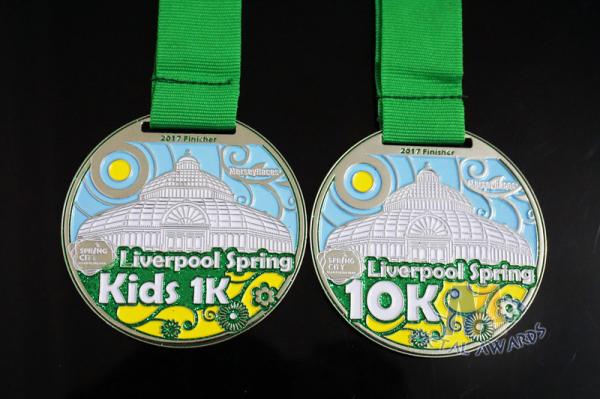 Quality Pantone Color Custom Design Medals , Custom Marathon Medals For 10K Race for sale