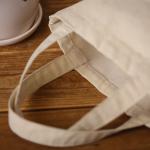 Custom printed tote canvas personalize wholesale LOGO natural creamy white bag