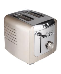 2 slice chrome steel toaster breadmaker with high lift facility mid-cycle cancel