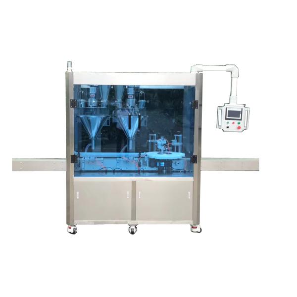 Automatic powder filling machine side view