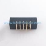 Right angle double row male header, box header connector