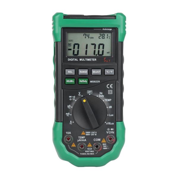 MS8229 Digital Multimeter 5 in 1 Noise Illumination Temperature Humidity Tester