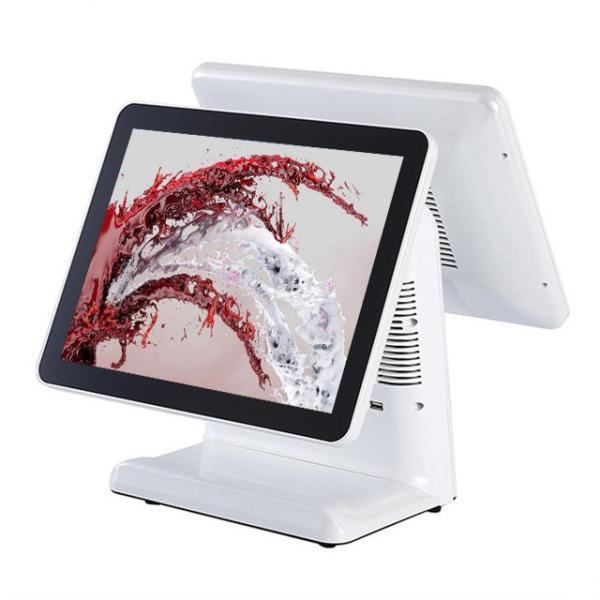 Quality 15 Inch White Color Dual Screen All In One Pos With 1024 X 768 Pixels for sale
