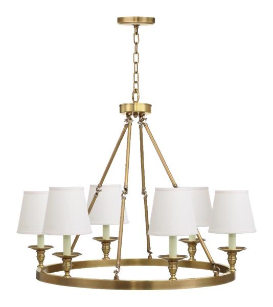 Quality Modern copper chandelier Round Body With lampshade (WH-PC-12) for sale