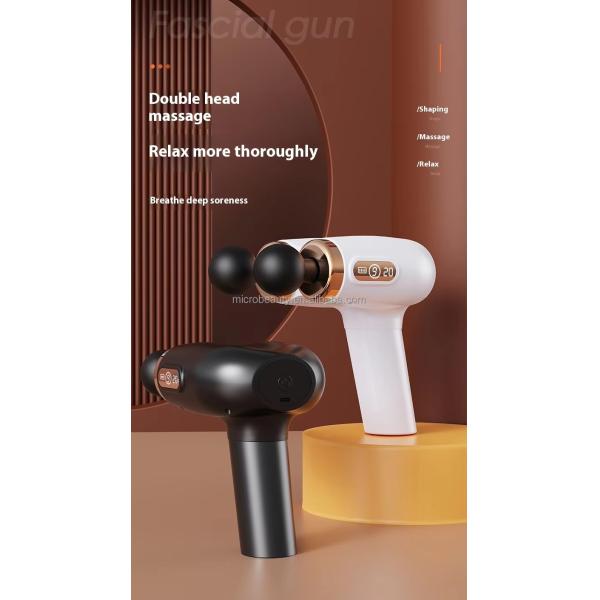 Cordless Dual Head Massage Gun Full Body Deep Tissue Massager Type C Charging