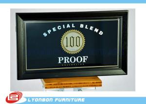 China Store Durable Wood Display Accessory With Printing logo , Black MDF Display Sign on sale