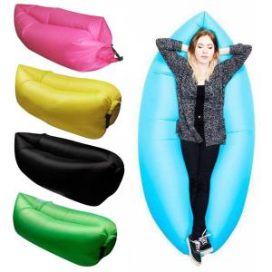China New Functional Outdoor One Mouth Inflatable Lazy  Bag Air Inflatable Sleeping Bags Banana Sleeping Bags on sale