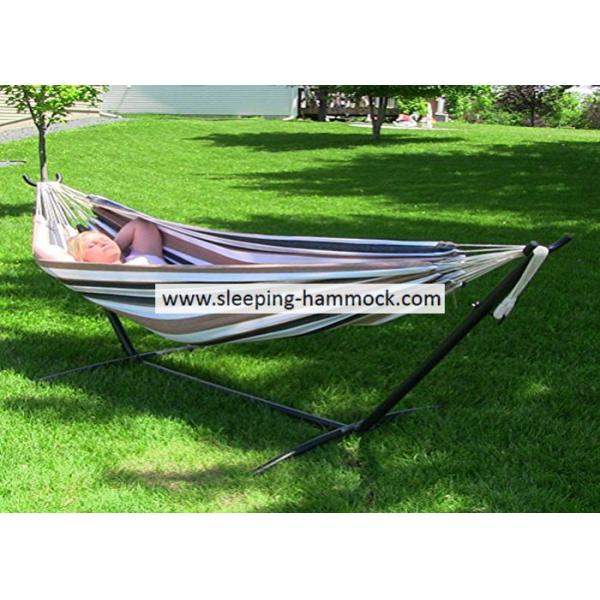 Palm Collapsible Lounge Durable Sturdy Brazilian Style Hammock Sunset Stripe 250 X 175 Cm
