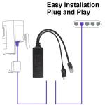 IEEE802.3af RJ45 TYPE-C Cable 12v 24v 48v POE Splitter Power Over Ethernet