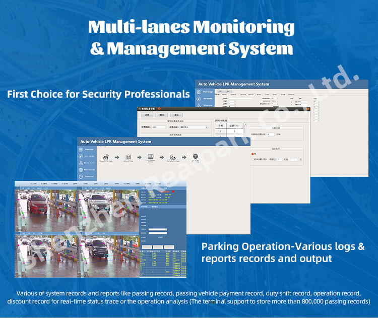 License Plate Recognition Parking System With LED Machine 4mp LPR Camera