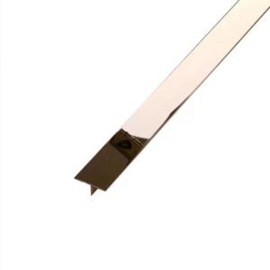 304 8K Color Mirror Polished Rose Gold Stainless Steel Trim 201 T-Shape Stainless Steel Tile Edge Trim