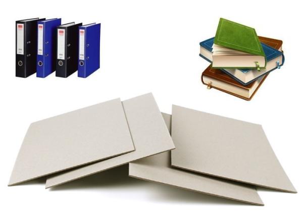 Quality Solid 1100gsm Book Binding board , Mixed Pulp Hard Paper Grey Board Sheets for sale