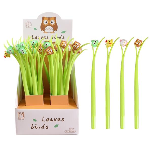 Colorful Soft Rubber Little Bird Gel Pens Wobble Neutral Pen for Gifts Prizes