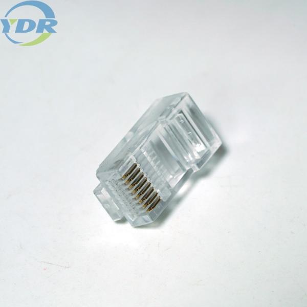 Quality CAT5 CAT5e CAT6 CAT6E Utp Cable Rj45 Connector 8Pin Transparent Head for sale