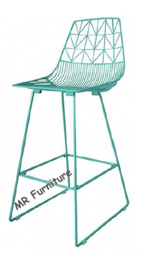 Quality Event / Wedding Dining Chairs Metal Wire Counter Stool 75cm Seat Height for sale