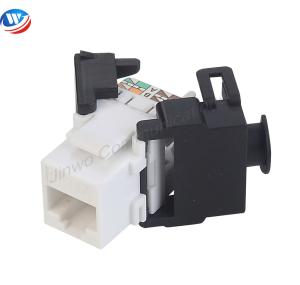 PC Material Tool Free Keystone Jack 180 Degree Cat6a RJ45 Module