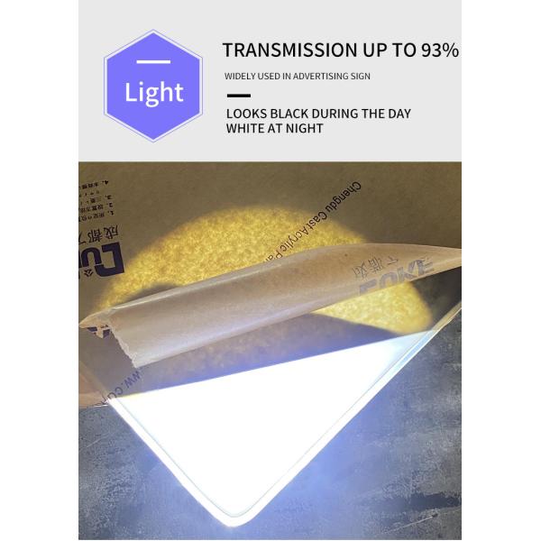Fire Resistance Day Night Acrylic Sheet Impact Resistant
