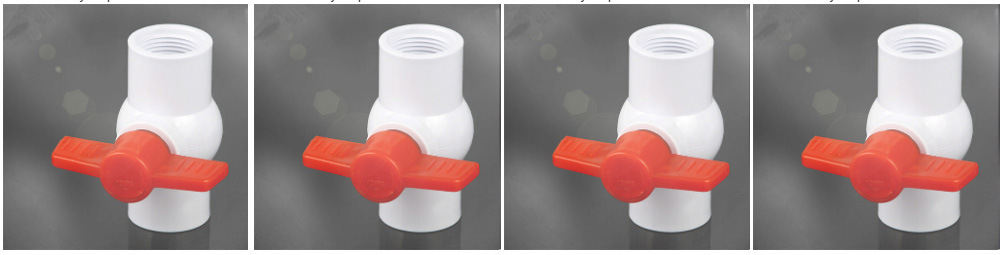 Red Handle Brand-New Material Male Thread PVC Ball Valve