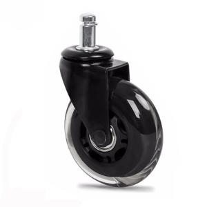 Cross-Border Plunger PU Casters Universal Wheels Mute Office Chair 75mm