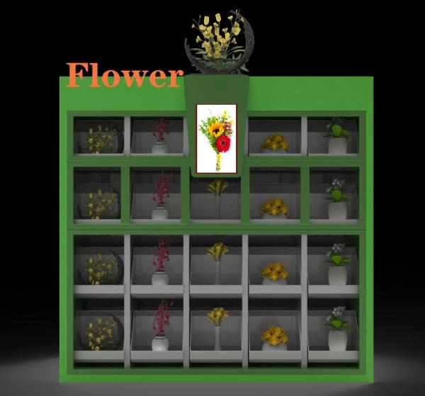 Quality QR Code Flower Bouquet Vending Machine With Inventory Software for sale