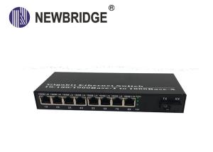 China 10/100/1000M Fiber Optic Media Converter with dual fiber single mode ethernet converter IP switch on sale