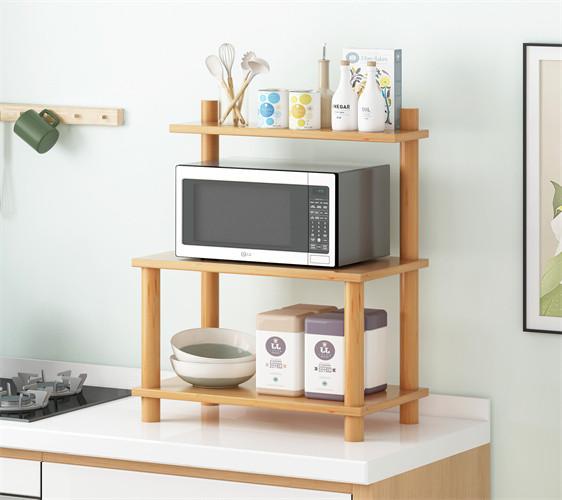 Quality 3 Tier Chipboard Corner Kitchen Microwave Rack Stand Shelf For Home for sale