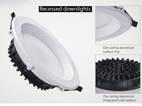 SAMSUNG All Size Recessed LED Downlight Anti Glare Dimmabl With Adjustable Beam Angle