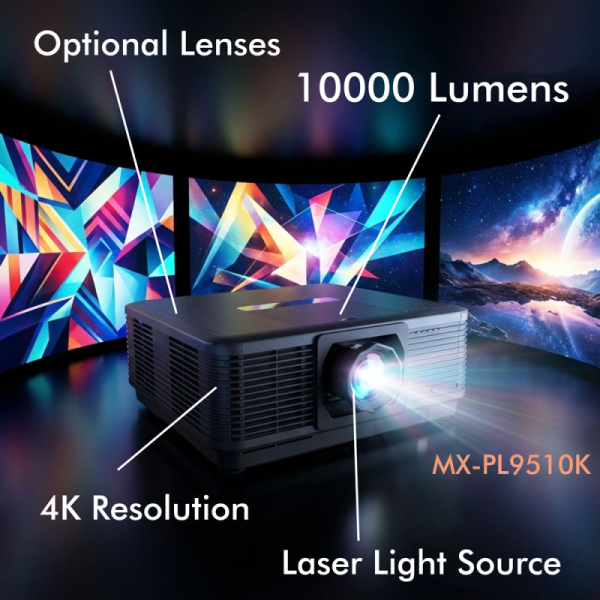 10000 Lumens 4K 3LCD Laser Projector Interchangeable Lenses Large Venue Display