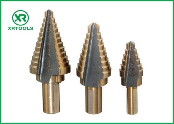 Quality Straight Flute HSS Step Drill Bit , 2 Inch Step Drill Bit For Multiple Hole for sale