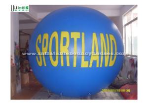 China Blue / White Big Advertising Inflatables , Inflatable Helium Balloon on sale