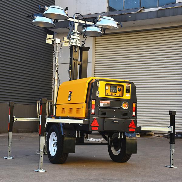 Diesel Light Tower Running Time 8hours Emergency Light Tower Trailer Mounted Light Towers