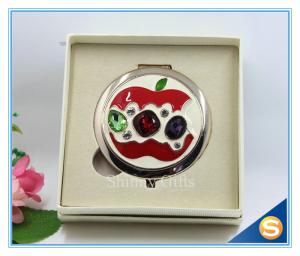 China Shinny Gifts Newest Design Round Compact Mirror Folding Small Pocket Mirror on sale