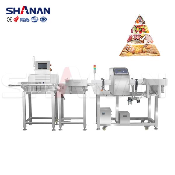 Quality Metal Detection Weight Detection System Food Metal Detector And Check Weigher Checkweigher All-In-One Machine For Food Industry for sale